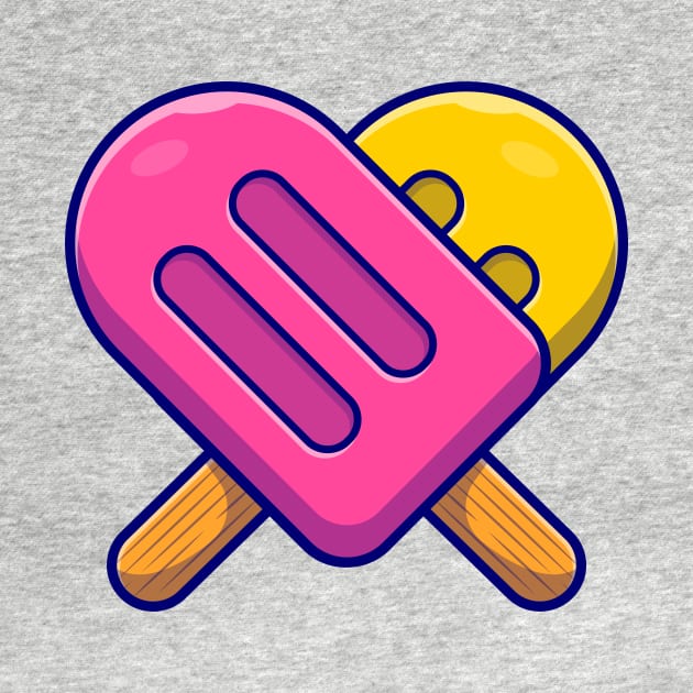 Popsicle Cartoon Vector Icon Illustration by Catalyst Labs